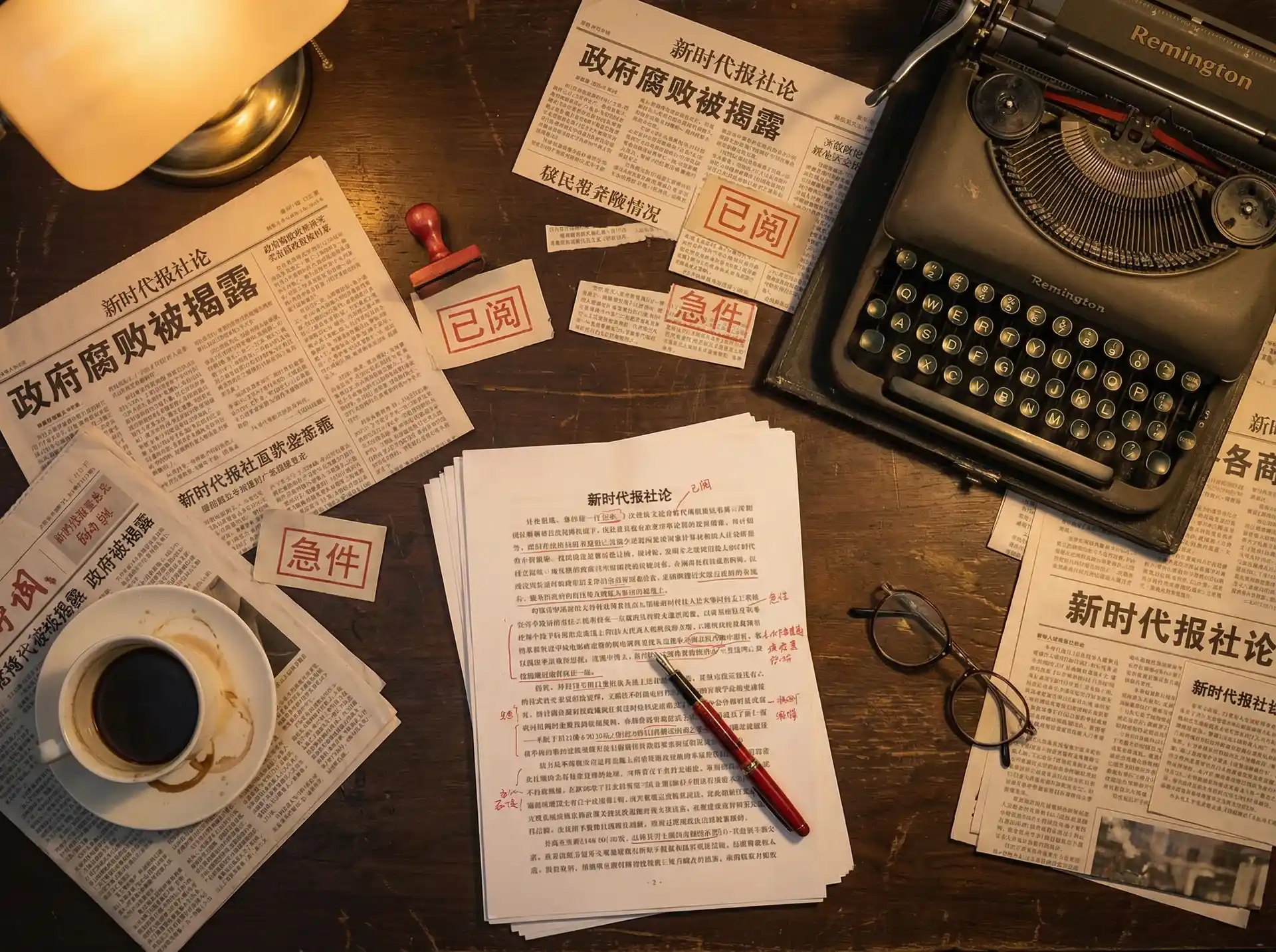 同人传媒最新创作与精选视频 - 报社编辑部工作场景